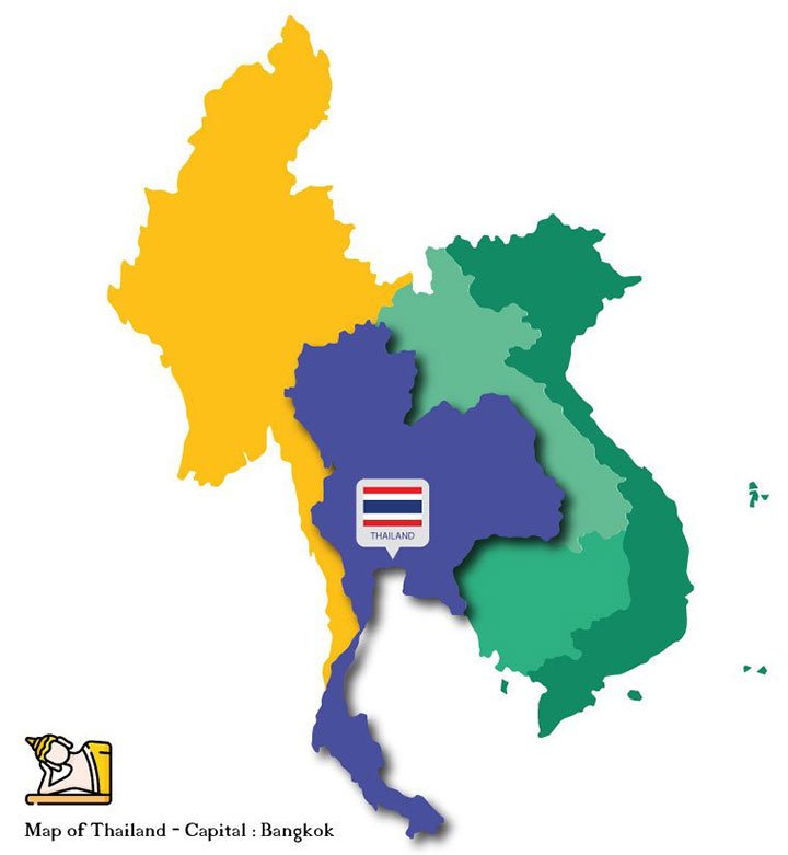 map of thailand